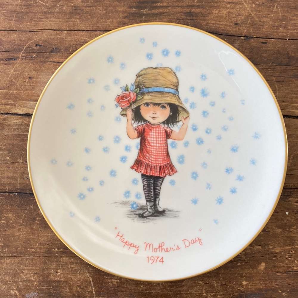 1974 Mothers Day Fran Mar Moppets Collectible Plate.